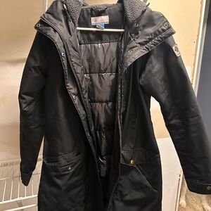 Black Hooded Winter Coat